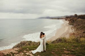 Wedding Pictures Overlooking Pacific Ocean at Dos Pueblos Orchid Farm