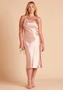 Birdy Grey Lisa Midi Dress Curve in Rose Gold Scoop Bridesmaid Dress - thumbnail - 1