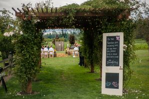 Ivy Covered Archway Leading to Ceremony
