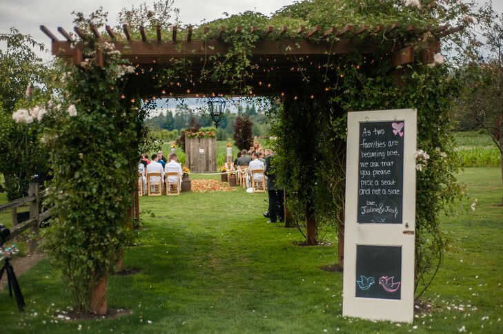 Ivy Covered Archway Leading to Ceremony