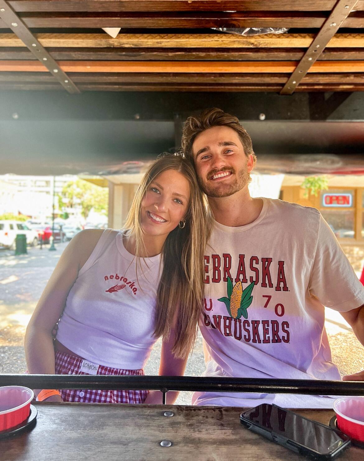 Enjoying a Husker gameday in downtown Lincoln.