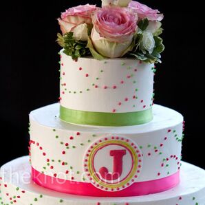 Monogrammed Wedding Cake