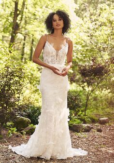Lillian West 66340 Fit-and-Flare Wedding Dress