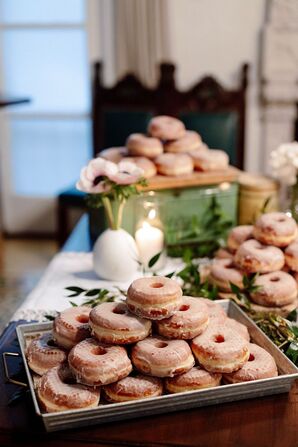 Doughnut Dessert Table at Villa Woodbine in Miami, Florida