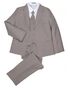Little Tuxedos "Mason" Kids Medium Grey Suit (5-Piece Set) Flower Girl Dress and Ring Bearer Outfit - thumbnail - 1