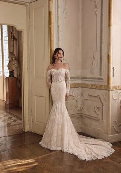 Justin Alexander Lolita Mermaid and Trumpet Wedding Dress