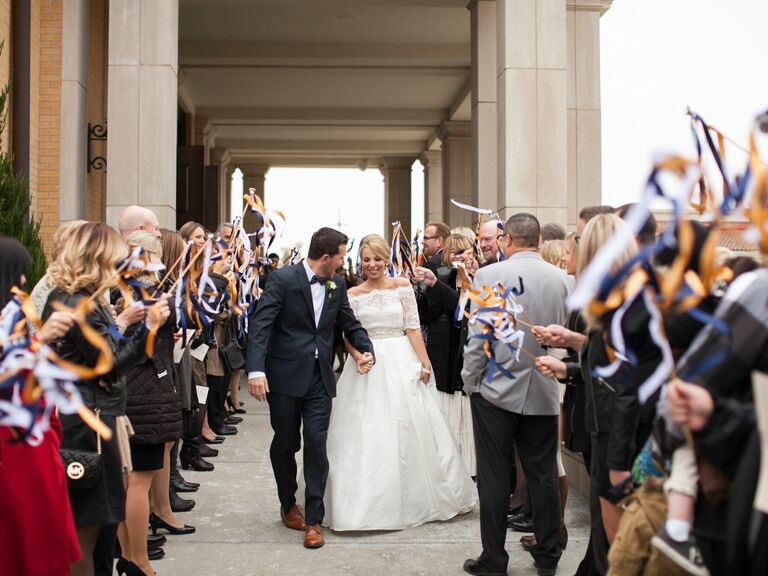 Ribbon wand wedding send-off