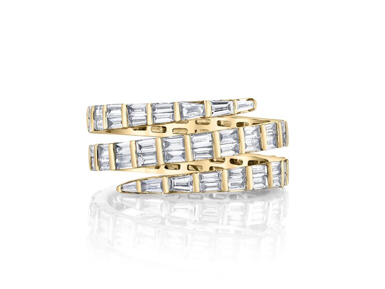 diamond coil wedding band