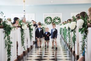 Ring Bearers With Custom Bow Ties