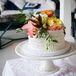 Red Velvet Cake with Fresh Flowers
