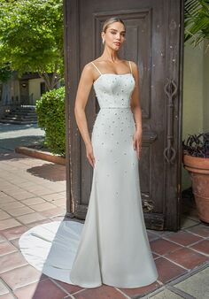 Jasmine Couture Kylie D Fit-and-Flare Wedding Dress