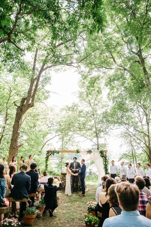 Woodland Wedding Underneath Handmade Ceremony Arch