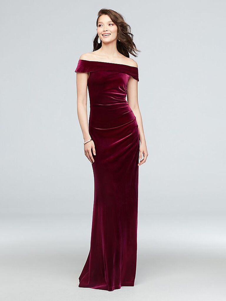 red winter bridesmaid dresses