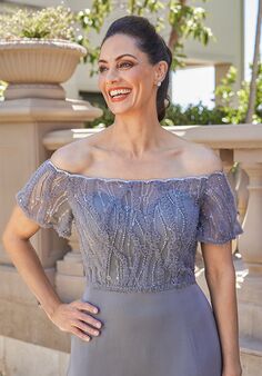 Jade Couture Mother of the Bride by Jasmine K258017` Silver Mother Of The Bride Dress