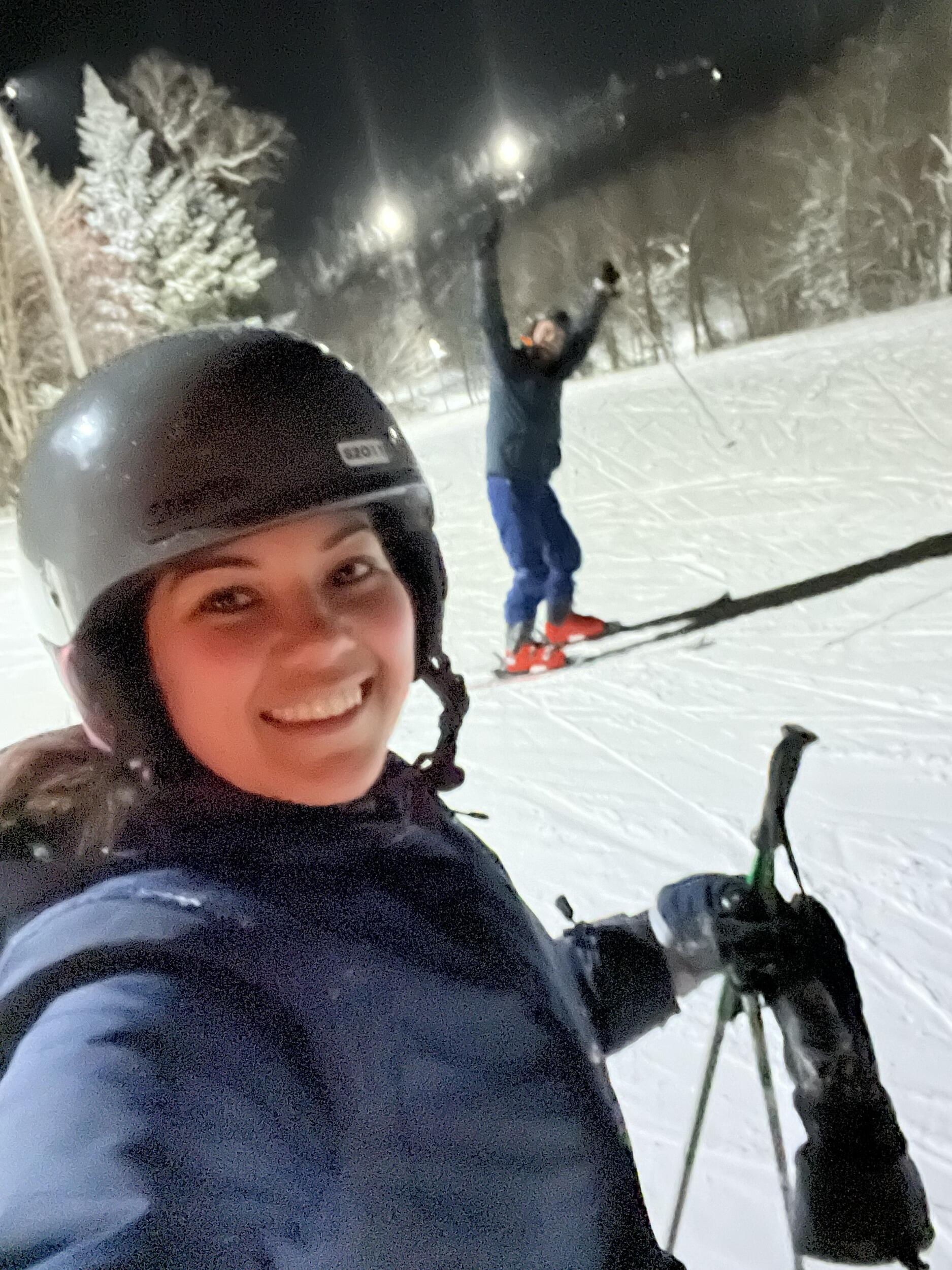 Night skiing in Vermont