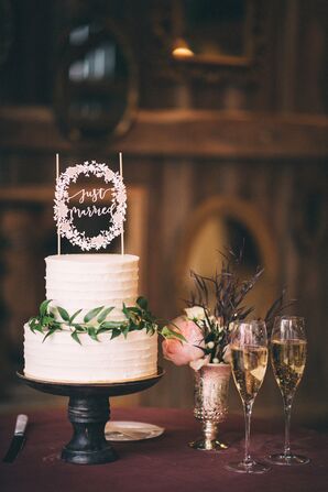 Two-Tier Cutting Cake with Laser-Cut Topper