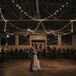 Modern, Industrial First Dance with String Lights in Warehouse