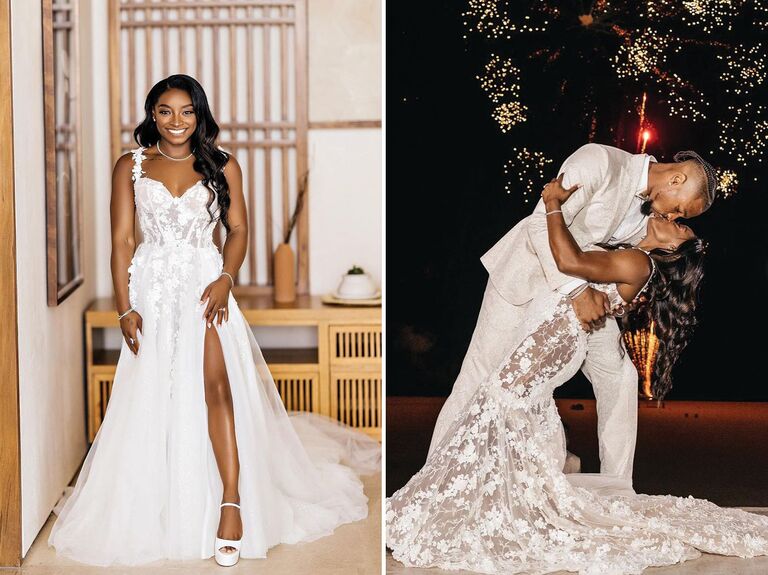 Simone Biles' Galia Lahav wedding dresses