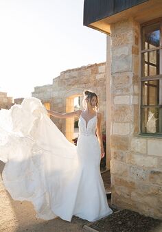 Essense of Australia D4226 Fit-and-Flare Wedding Dress