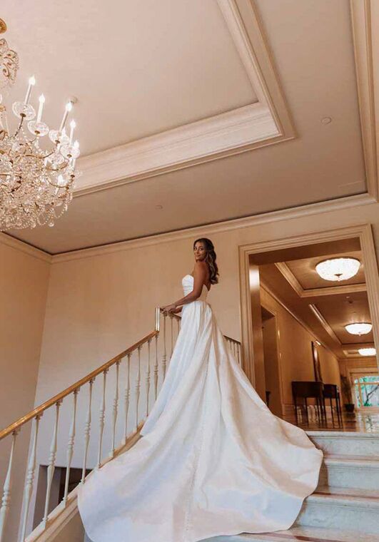 Essense of Australia D3705 Column Wedding Dress - 3