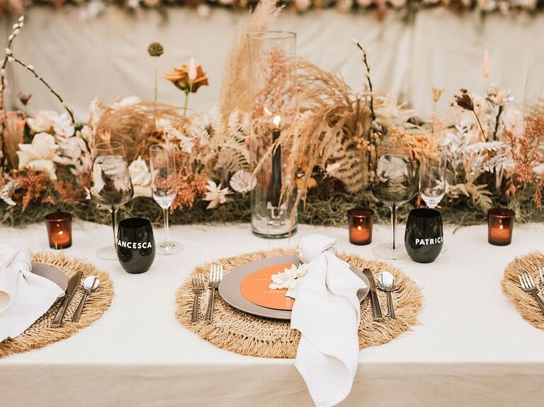 Boho tablescape wedding shower idea 2023. 