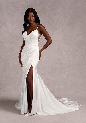 Adrianna Papell Platinum 31263 Sheath Wedding Dress