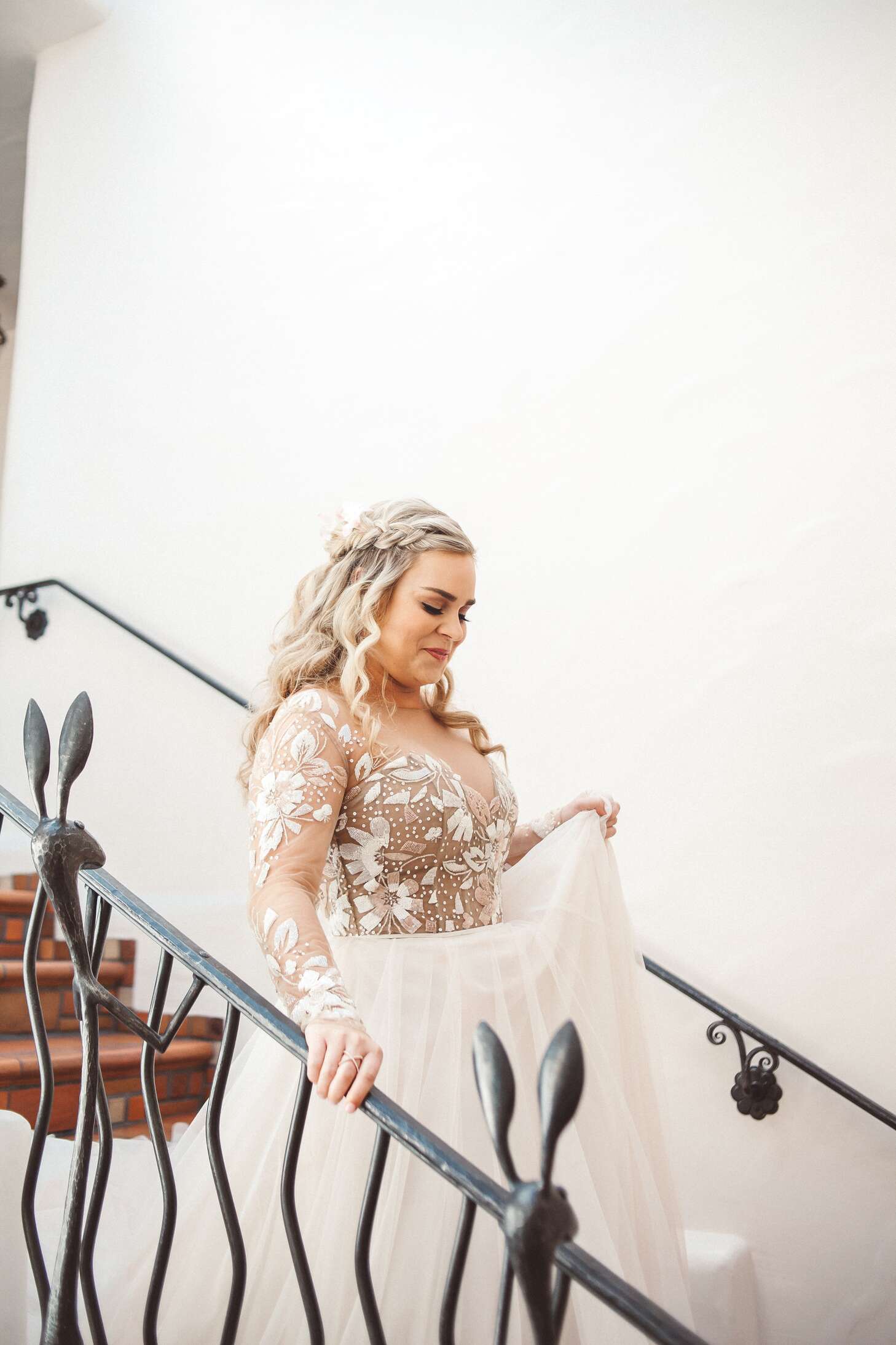 full length long sleeve white dress Veil Haven Bridal Dress– Teuta Matoshi main image 0