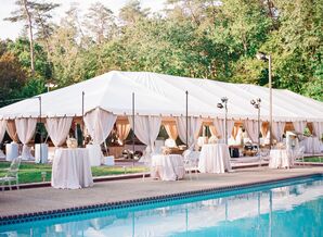 Tented Wedding Reception Beside Pool