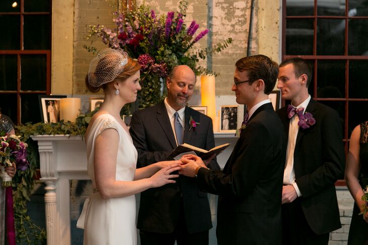 To create a ceremony that felt representative of them as a couple, Karen and Casey wrote the entire thing themselves. Casey’s great-uncle officiated, incorporating heartwarming touches like a ring warming and readings of love letters written by Casey’s great-grandparents, who had been married for 75 years, as well as a reading taken from Karen’s parents’ wedding.