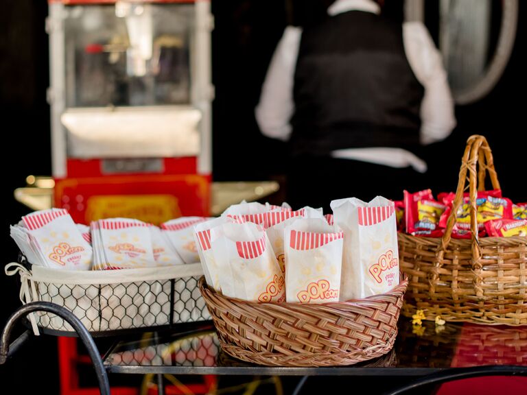wedding food stations popcorn