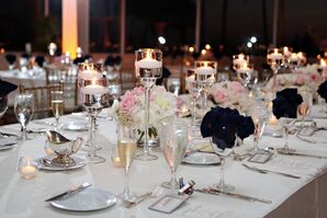 Tall Floating Candle and Low Centerpiece Accents