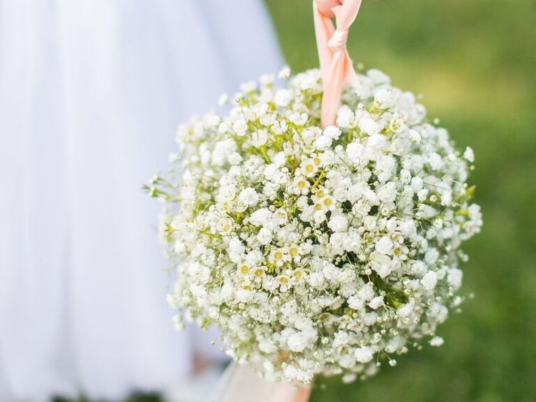 baby's breath pomander for flower girl