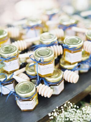 Local Honey Wedding Favors With Honeycomb Accents