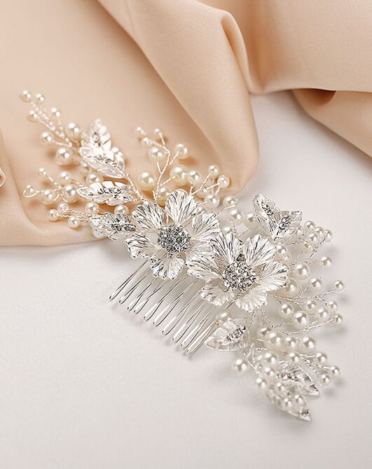 AW Bridal AW BRIDAL Wedding Hair Clip Rhinestones Hair Comb Flower Girl  Bridal Hair Barrette Crystal Wedding Hair Accessories for Brides (Silver)  Wedding Hair Pin, Comb + Clip | The Knot