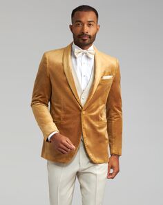 Friar Tux Gold Velvet Brooklyn Shawl Tuxedo Gold Tuxedo