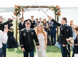 Rachel and Ariel traveled to Ariel’s family’s vacation home for their Independence Day–themed wedding, inspired by Rachel’s first visit there one Four