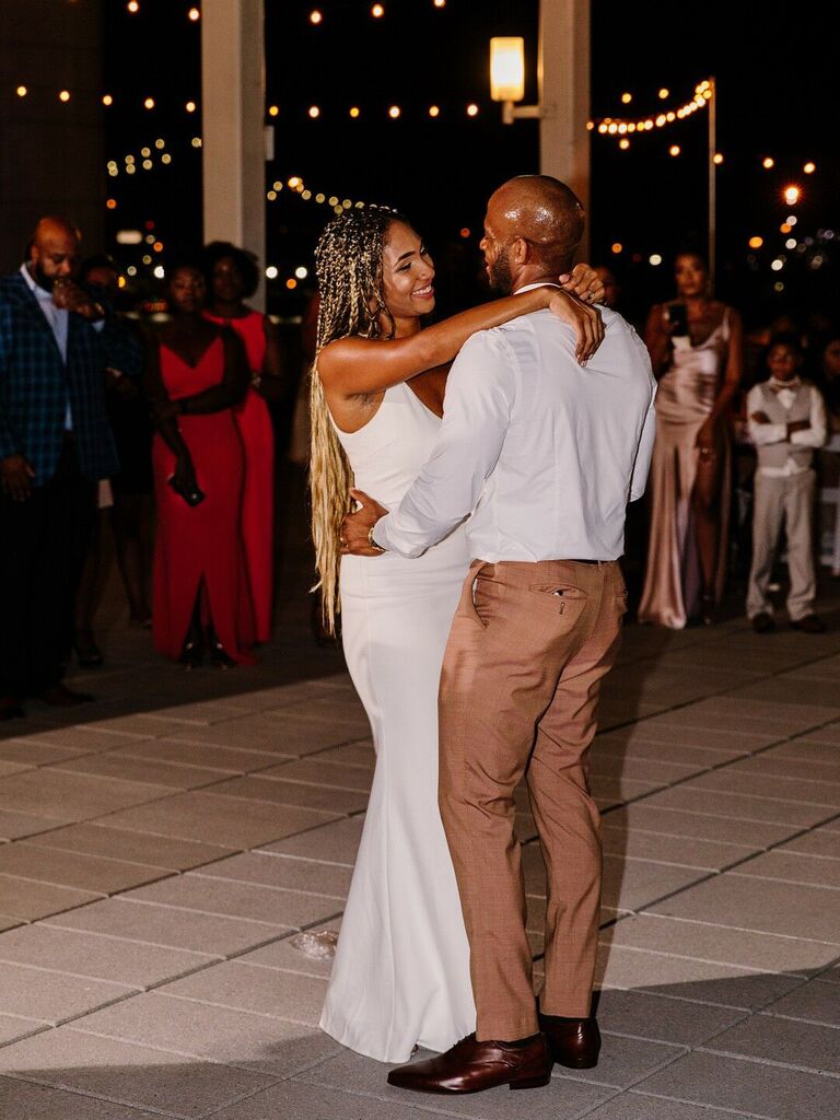 Couple first dance at wedding