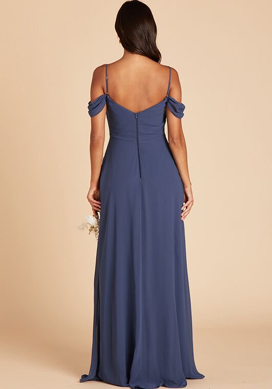 Birdy Grey Devin Convertible Dress in Slate Blue V-Neck Bridesmaid Dress - 2