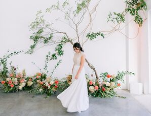 Bride Twirling in Wedding Dress at Sound River Studios in Long Island City, New York