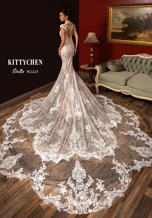KITTY CHEN STELLA, H2215 Fit-and-Flare Wedding Dress - 3