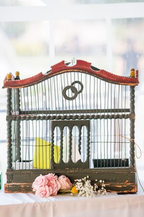 Vintage Bird Cage Card Holder