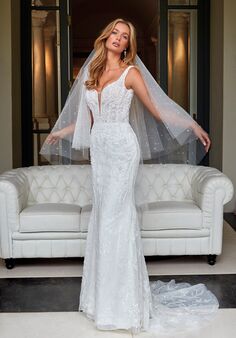 Demetrios DP474 Sheath Wedding Dress