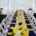 Navy and Yellow Reception Decor