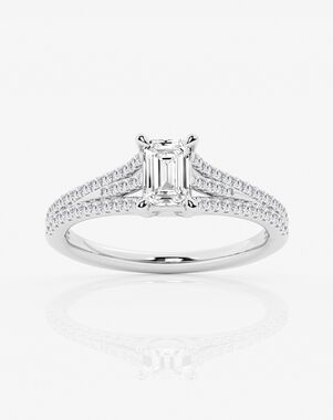 Grown Brilliance Emerald Cut Engagement Ring