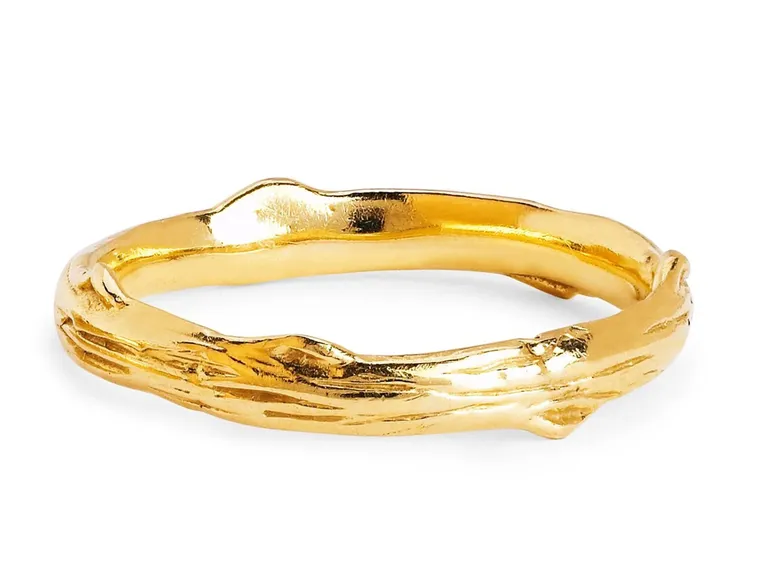 sold gold ring in branch style