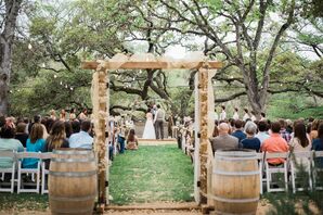 Rustic Wooden Wedding Arch With Baby's Breath