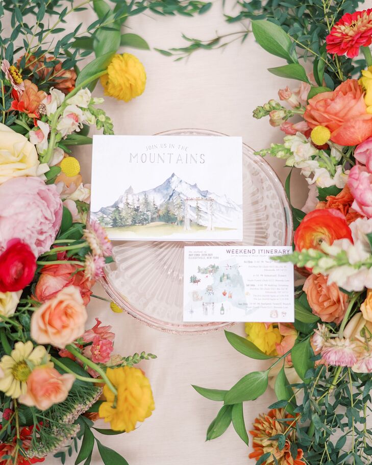 Rustic Mountain-Themed Wedding Invitations