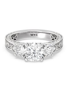 With Clarity Vintage Cushion, Round, Oval Cut Engagement Ring