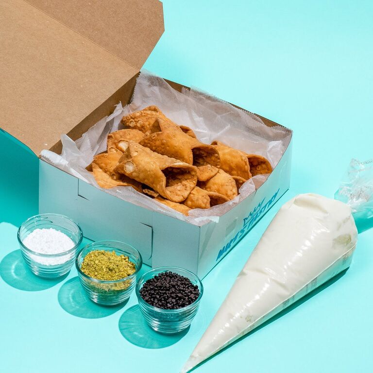 DIY cannoli kit gift idea for parent's anniversary. 