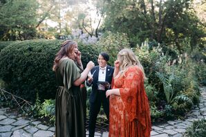 Couple Crying During Elopement in New York City's Central Park